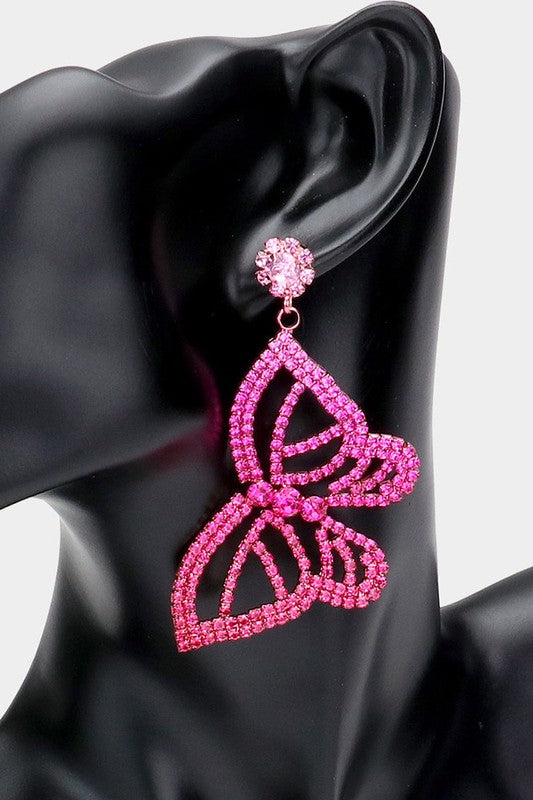 "GLAM" Pink Ombre Butterfly